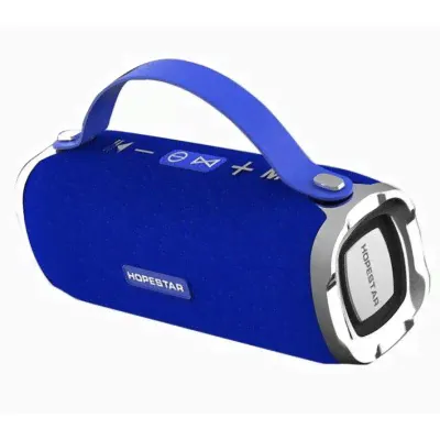 Портативная беспроводная стерео колонка Hopestar H24 c Bluetooth, USB и MicroSD Синяя (H24 Blue)-0