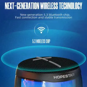 Портативная беспроводная колонка Hopestar P49 PULSE портативная колонка (Bluetooth, TWS, MP3, AUX, Mic)-4