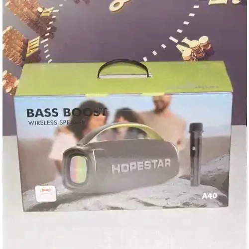Портативная колонка Hoperstar A40 с микрофоном и басами Hopestar