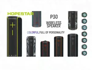 Портативная беспроводная колонка Hopestar P30 портативная колонка (Bluetooth, TWS, MP3, AUX, Mic)