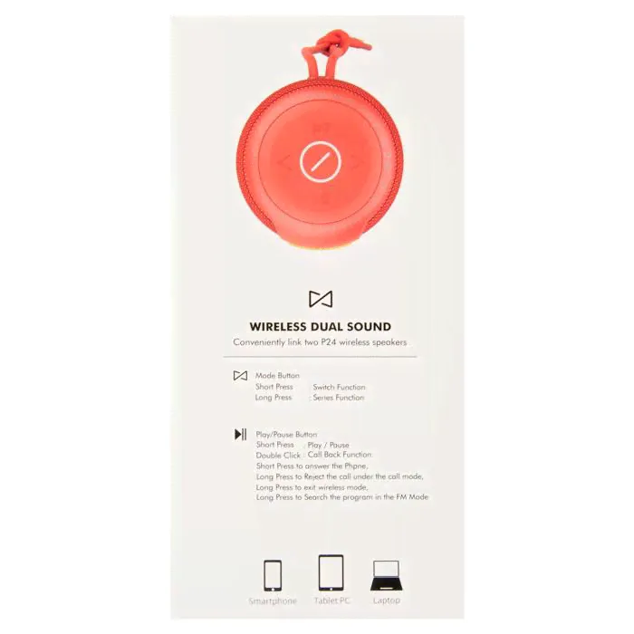 P24 Портативная колонка bluetooth Hopestar P24, TWS, AUX, USB, microSD, TF, Type-C, красный б/у-2