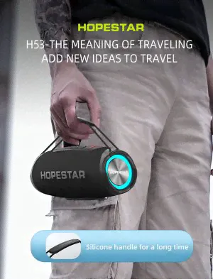 Портативная беспроводная колонка Hopestar H53 Bass Boost портативная колонка (Bluetooth, TWS, MP3, AUX, Mic)-0