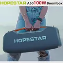 Беспроводная Bluetooth-Колонка HOPESTAR A60, 100 Вт, портативная уличная колонка с объемным стереозвуком, с микрофоном