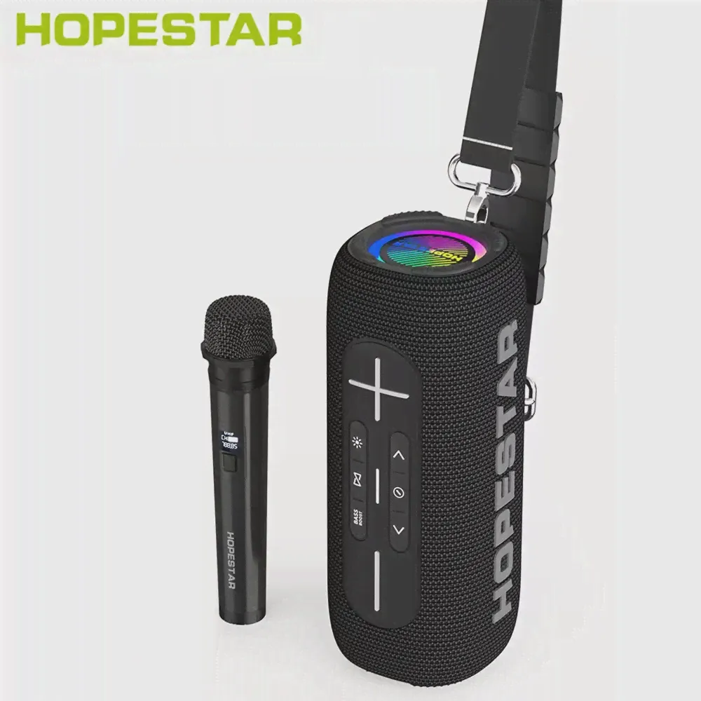 Мощная Bluetooth-Колонка HOPESTAR P32 Max55W, наружная Водонепроницаемая Беспроводная колонка, RGB-подсветка, яркий эффект, караоке, сабвуфер (art.: 3920c05976d38)-3