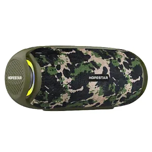 Колонка Hopestar H48 (Bluetooth/MicroSD/USB/FM/AUX/Microphone) влагозащищенная зеленый камуфляж-0