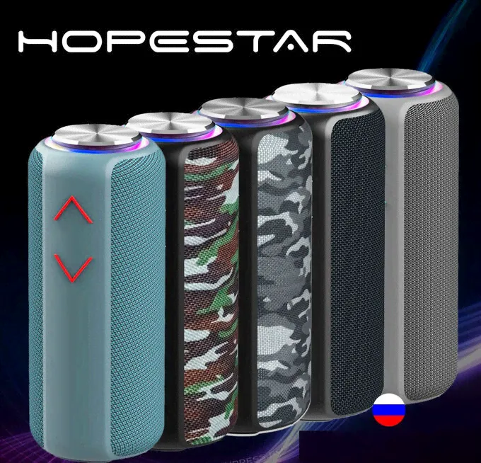 Портативная беспроводная колонка Hopestar P30 портативная колонка (Bluetooth, TWS, MP3, AUX, Mic)-1