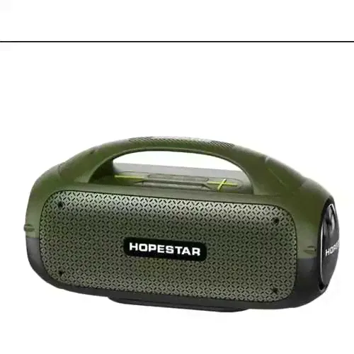 Портативная беспроводная Bluetooth колонка HOPESTAR A50 с микрофоном (Зеленая)