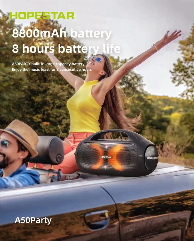 Беспроводная колонка HOPESTAR A50 80W черный, Ограниченно годен