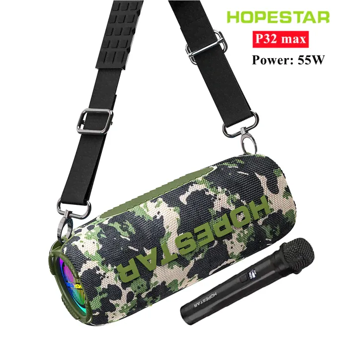 МОЩНАЯ ! Портативная беспроводная колонка Hopestar P32 Max 55W 8800 mAh + Микрофон-1