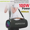 Мощная Bluetooth-Колонка Hopestar A60, 100 Вт, уличная Водонепроницаемая Беспроводная колонка с микрофоном