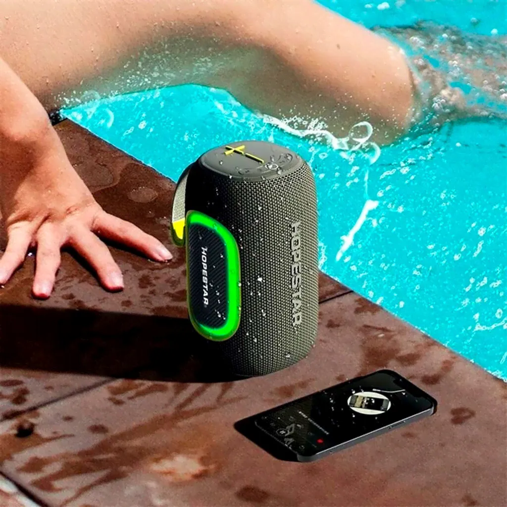 Портативная беспроводная колонка Hopestar P65 Bass 20W, IPX6, 3000 mAh (Bluetooth, TWS, MP3, AUX, Mic)