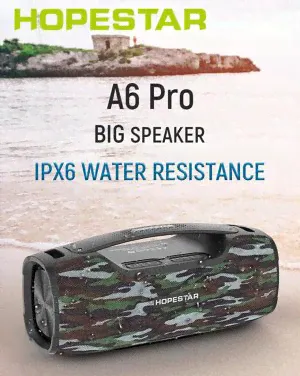 МОЩНАЯ ! Портативная беспроводная колонка Hopestar A6 Pro 45W 6000 mAh-3