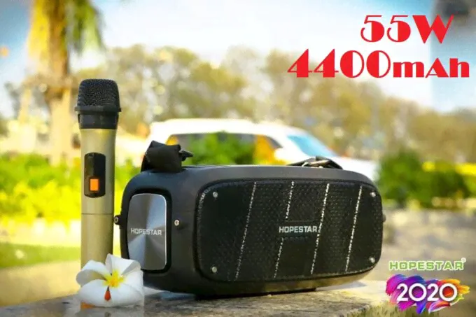 Портативная беспроводная колонка Hopestar A20 Pro портативная колонка мощная 55W + Микрофон