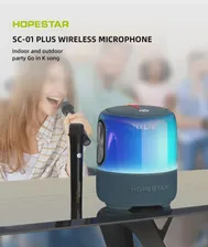 МОЩНАЯ ! Портативная беспроводная колонка Hopestar SC-01 60W с микрофоном, 3D подсветкой, 12000mAh
