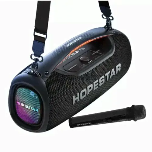 Портативная Беспроводная Bluetooth 100W Hopestar A60 (черный). Караоке Система. Беспроводной Микрофон. Беспроводная колонка с беспроводным микрофоном (черный)-0