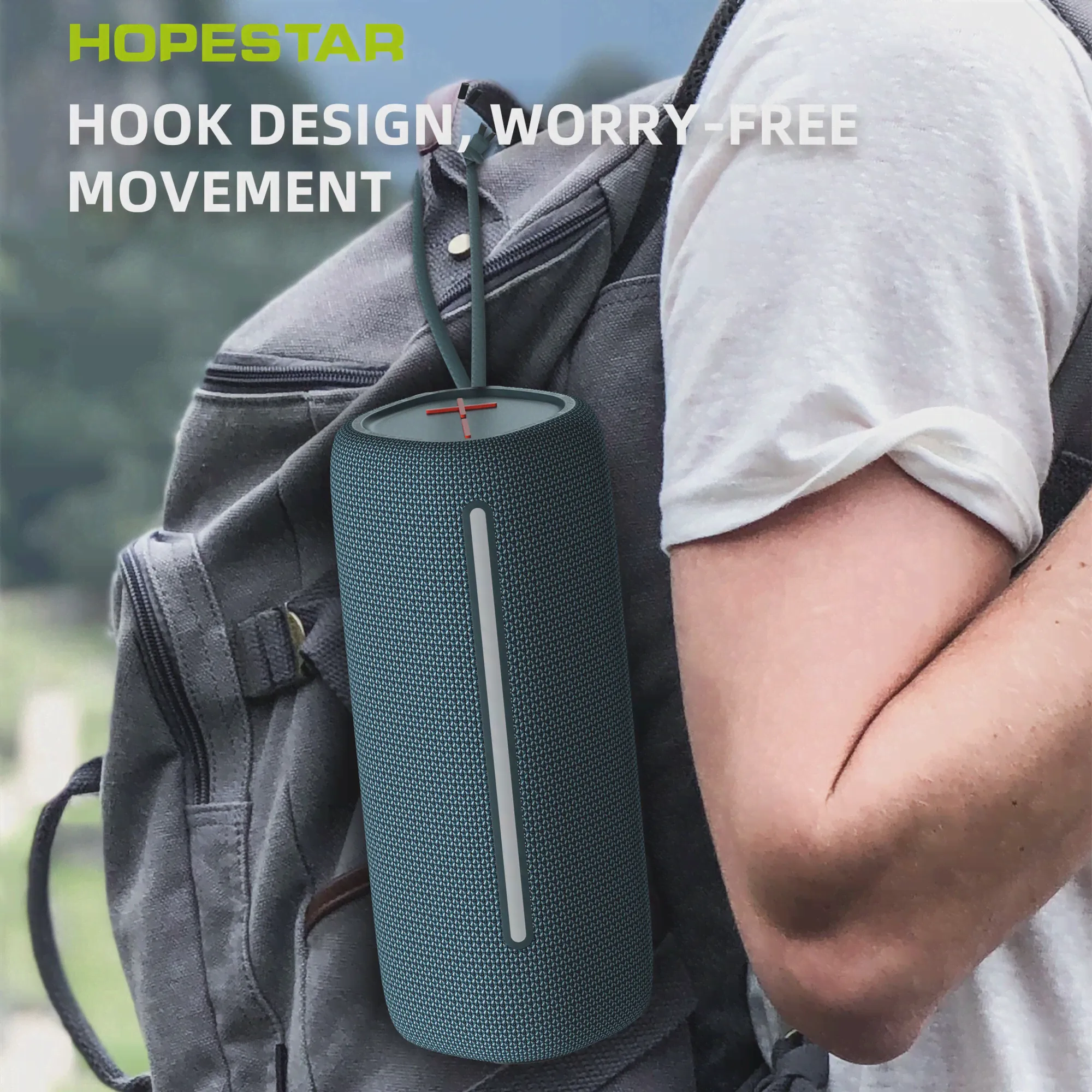 Портативная беспроводная колонка Hopestar P33 портативная колонка (Bluetooth, TWS, MP3, AUX, Mic)-2