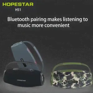 Портативная беспроводная колонка Hopestar H51 Bass Boost 55W, 6000 mAh (Bluetooth, TWS, MP3, AUX, Mic)-0