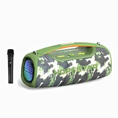 Колонка беспроводная "Hopestar" A40 с микрофоном / Bluetooth-колонка мощностью 70 Вт. / Цвет: камуфляжный