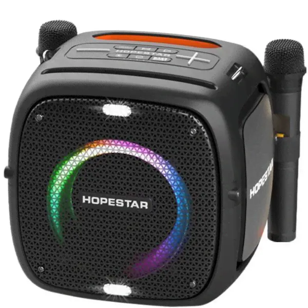 МОЩНАЯ ! Портативная колонка Hopestar Party One 80W с двумя микрофонами-1