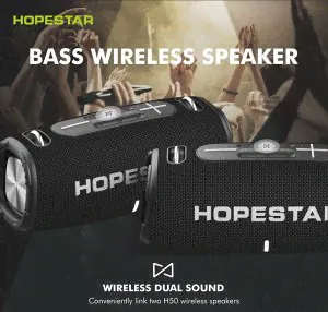 Портативная беспроводная колонка Hopestar H50 Bass Boost портативная колонка (Bluetooth, TWS, MP3, AUX, Mic)-1