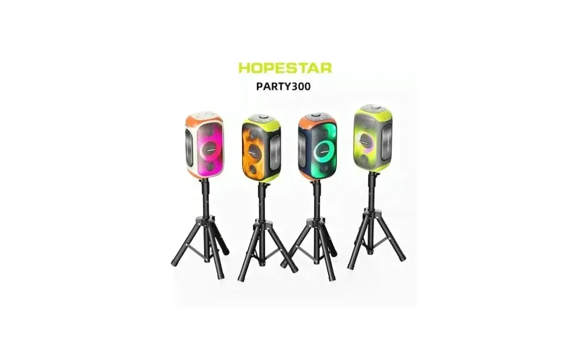 Беспроводная колонка Hopestar "Party 300" без штатива белая с оранжевым