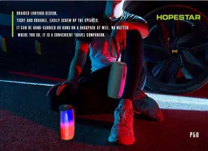Портативная беспроводная колонка Hopestar P50 PULSE портативная колонка (Bluetooth, TWS, MP3, AUX, Mic)-4