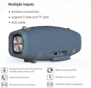 Портативная беспроводная колонка Hopestar H41 Bass Speaker портативная колонка (Bluetooth, TWS, MP3, AUX, Mic)