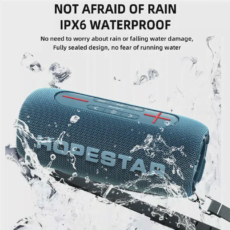 Мощная bluetooth-Колонка HOPESTAR 80 Вт, портативный уличный сабвуфер с микрофоном, FM-радио, домашний караоке-динамик TWS, soundbox (art.: 3920be49ed13f)-1