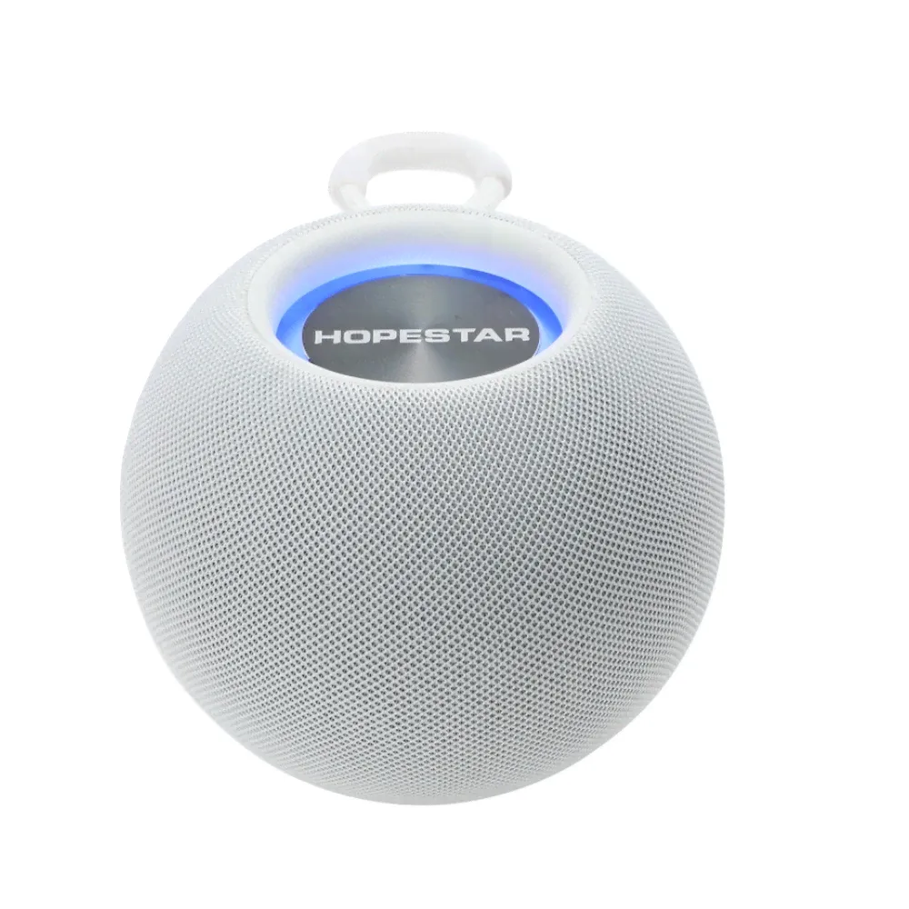 Колонка портативная Hopestar, H52, Bluetooth, цвет: белый, мятая упаковка-0