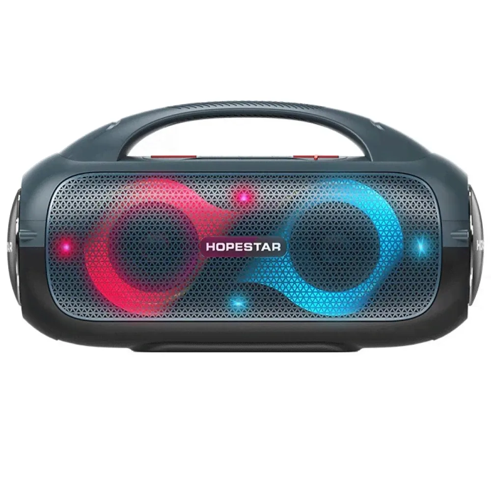 Портативная акустика Hopestar A50 Party, 80 Вт, AUX, USB, microSD, Bluetooth, подсветка, синий-0