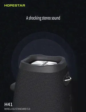 Портативная беспроводная колонка Hopestar H41 Bass Speaker портативная колонка (Bluetooth, TWS, MP3, AUX, Mic)-1