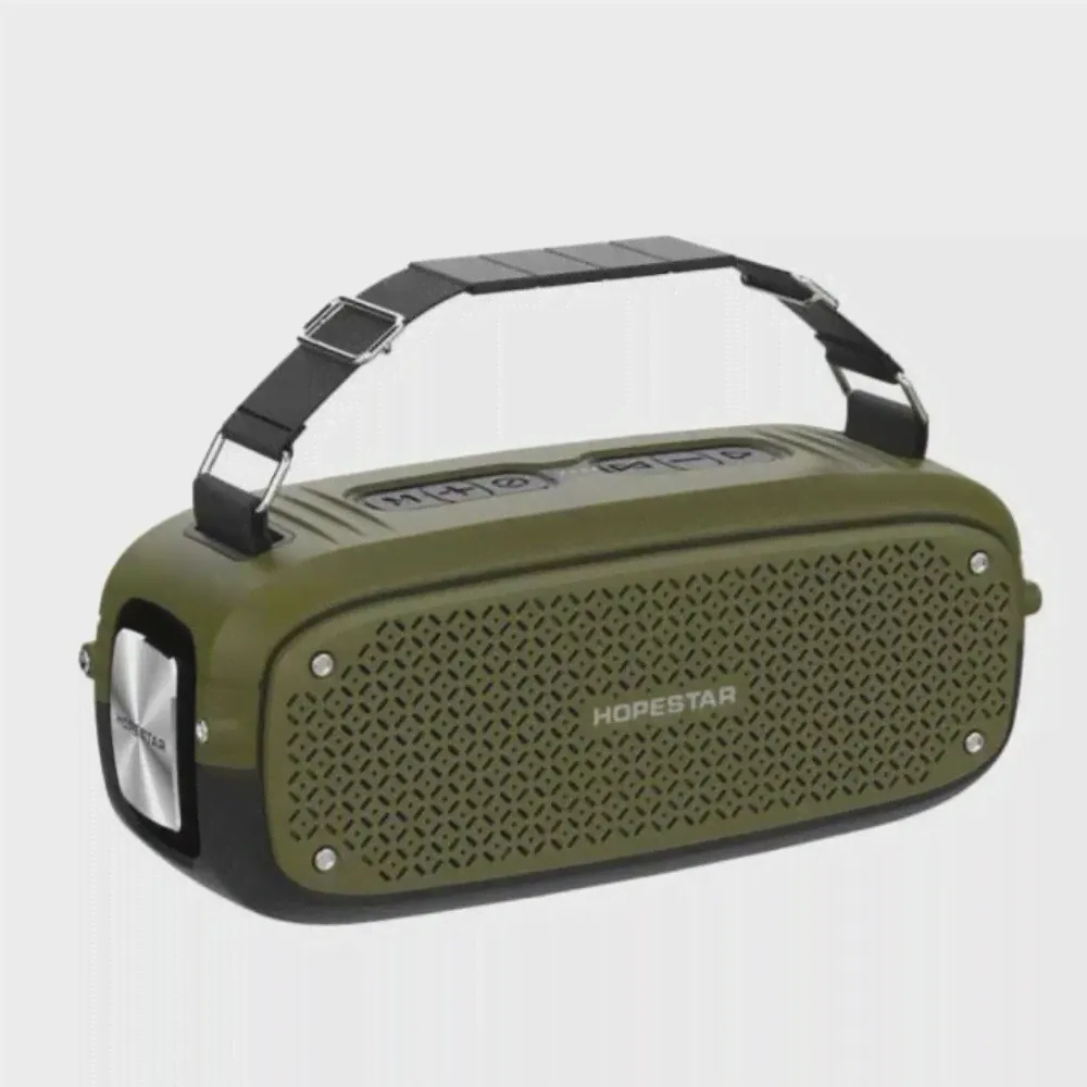 Колонка Hopestar A21, беспроводной портативный Bluetooth динамик c FM радио микрофоном функцией сопряжения в стереопару IPX6 (art.: 3920be1fd9b36)-4