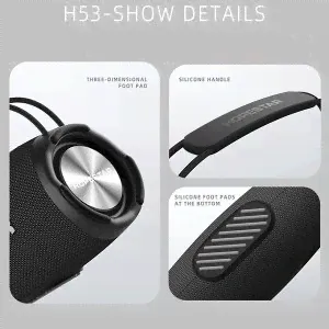 Портативная беспроводная колонка Hopestar H53 Bass Boost портативная колонка (Bluetooth, TWS, MP3, AUX, Mic)-1
