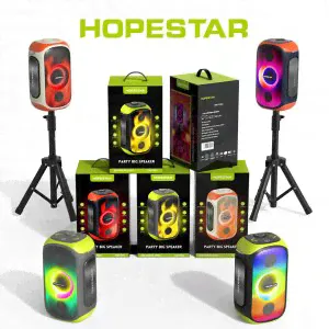МОЩНАЯ ! Портативная беспроводная колонка Hopestar Party 300 80W, 12500mAh, Микрофон-1